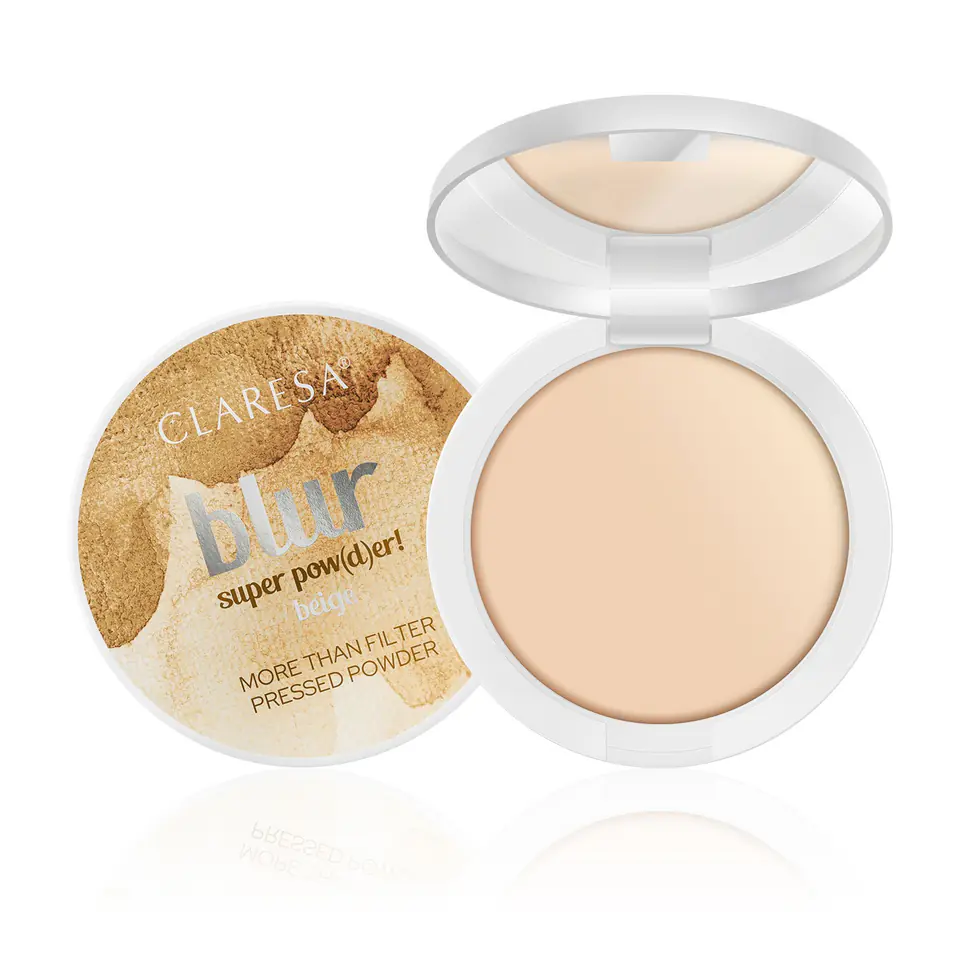 ⁨CLARESA Blur Super Pow(D)er! Puder prasowany Beige 10 g⁩ w sklepie Wasserman.eu