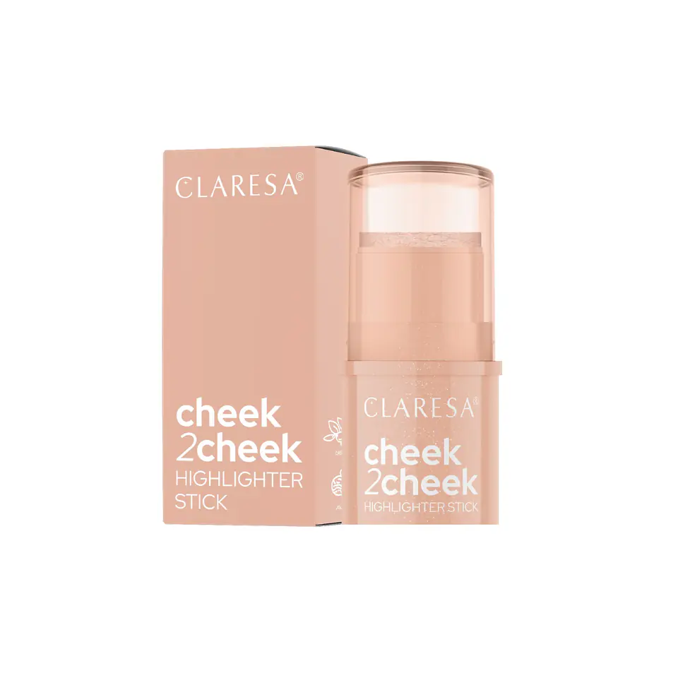 ⁨CLARESA Cheek2Cheek Kremowy rozświetlacz w sztyfcie 01 Pearl Shine⁩ w sklepie Wasserman.eu