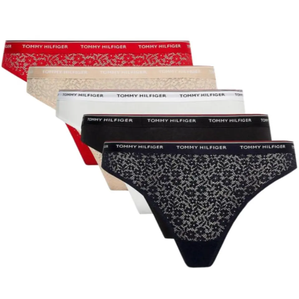 ⁨Bielizna Tommy Hilfiger 5-Pack Thong W (kolor Wielokolorowy)⁩ w sklepie Wasserman.eu