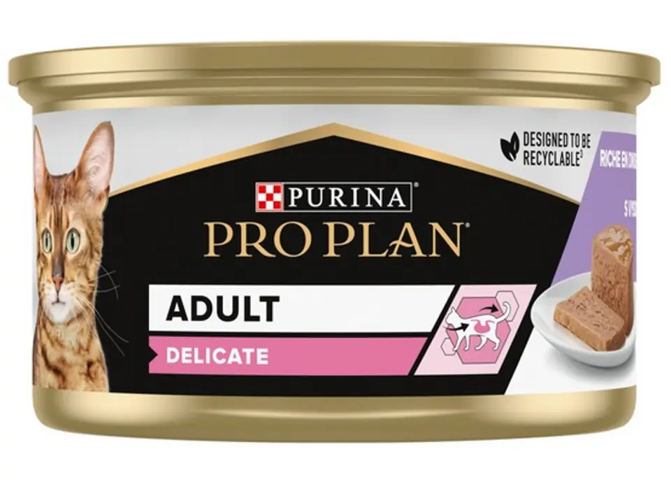 ⁨Purina Pro Plan Cat Delicate indyk mus puszka 85g⁩ w sklepie Wasserman.eu