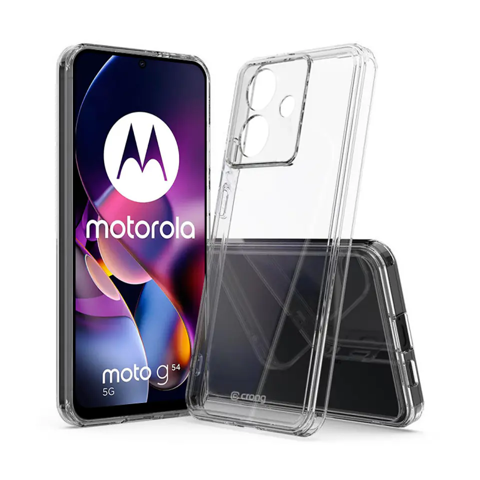 ⁨Crong Crystal Shield Cover - Etui Motorola Moto G54 (przezroczysty)⁩ w sklepie Wasserman.eu