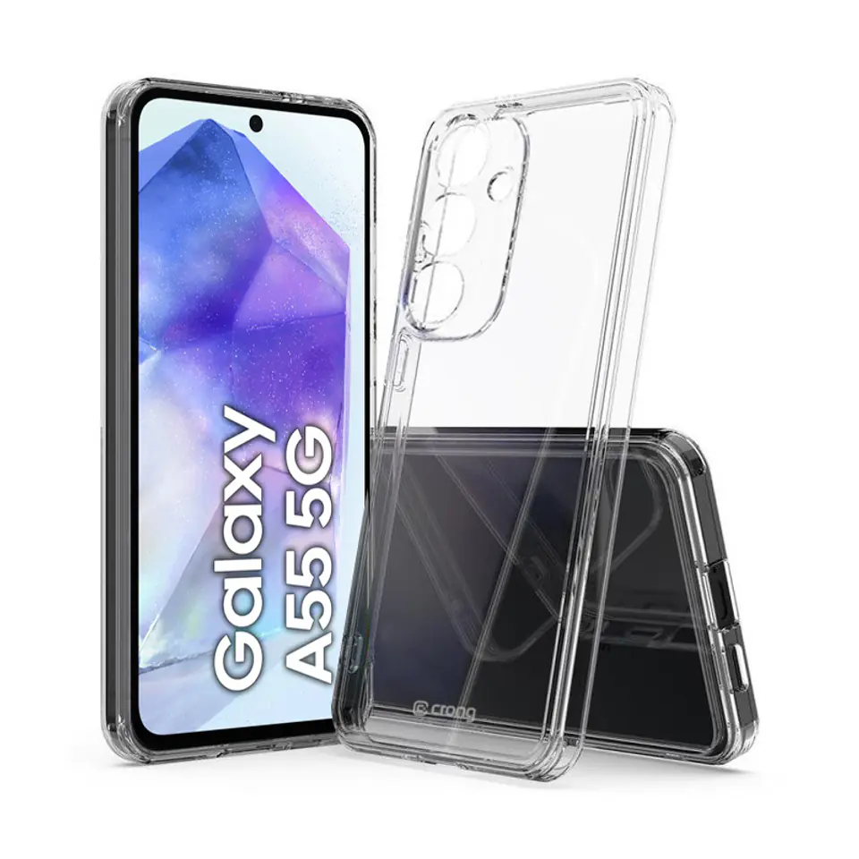 ⁨Crong Crystal Shield Cover - Etui Samsung Galaxy A55 5G (przezroczysty)⁩ w sklepie Wasserman.eu