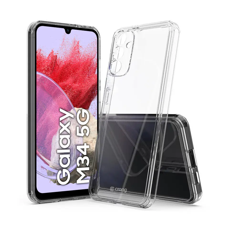 ⁨Crong Crystal Shield Cover - Etui Samsung Galaxy M34 5G (przezroczysty)⁩ w sklepie Wasserman.eu