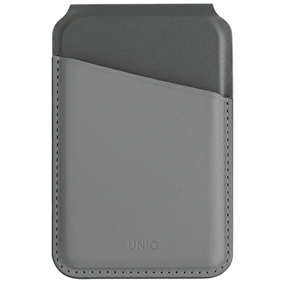 ⁨UNIQ Lyden DS magnetyczny portfel RFID i stojak na telefon szaro-czarny/charcoal grey-black⁩ w sklepie Wasserman.eu