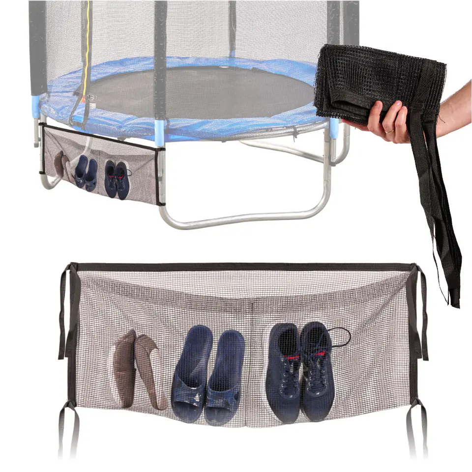 ⁨Torba siatka dolna do trampoliny organizer na buty klucze telefon 110cm⁩ w sklepie Wasserman.eu