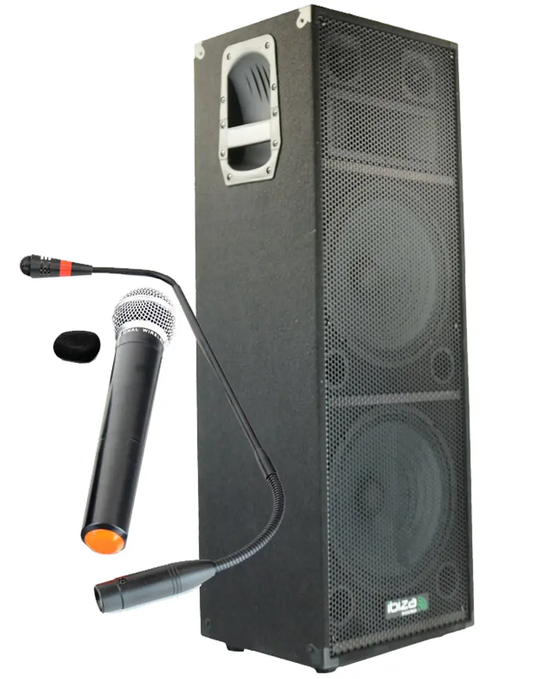 ⁨Kolumna mobilna BT z mikrofonami Ibiza STANDUP212⁩ w sklepie Wasserman.eu
