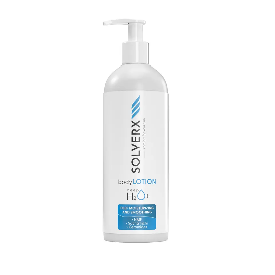 ⁨SOLVERX Deep H2O+ Balsam do ciała głęboko nawilżający - skóra przesuszona i odwodniona 400 ml⁩ w sklepie Wasserman.eu