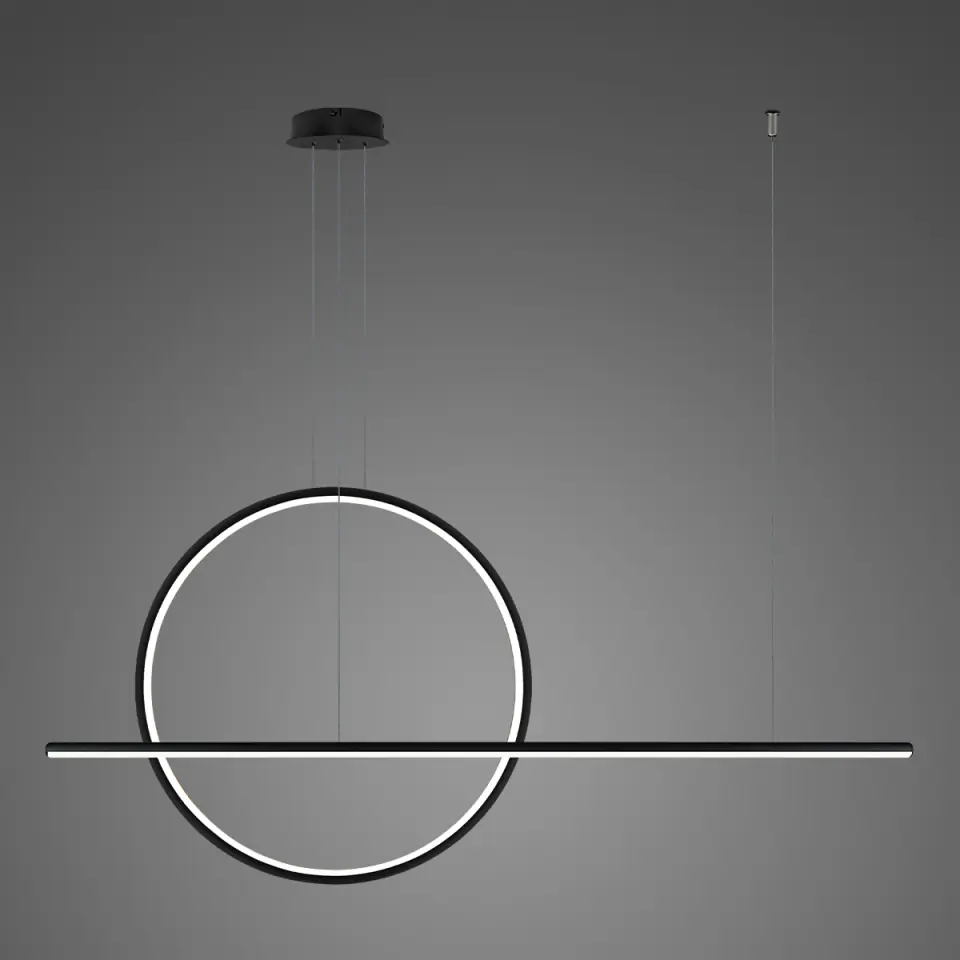 ⁨Lampa wisząca Linea No.2 B 80cm czarna 3k (Barwa światła delikatnie ciepła, Kolor Czarny, Możliwość ściemniania nie)⁩ w sklepie Wasserman.eu