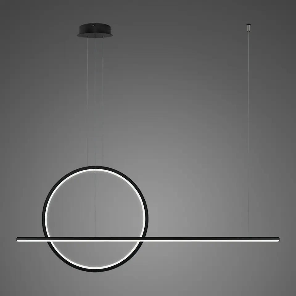 ⁨Lampa wisząca Linea No.2 B 60cm czarna 3k (Barwa światła delikatnie ciepła, Kolor Czarny, Możliwość ściemniania nie)⁩ w sklepie Wasserman.eu
