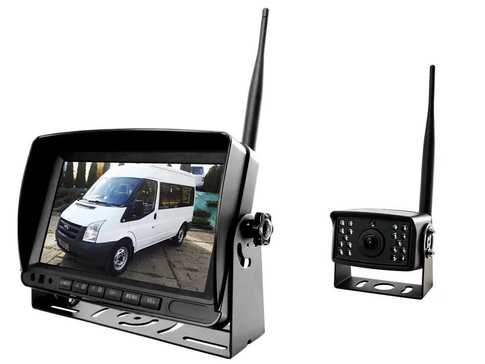 ⁨Monitor samochodowy z funkcją rejestratora lcd 7cali ahd z obsługą bezprzewodowej kamery 12v 24v⁩ w sklepie Wasserman.eu