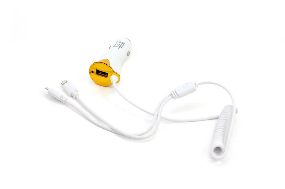 01264 Ładowarka samochodowa USB + micro USB + iPhone Lighting PCH-05 w sklepie Wasserman.eu