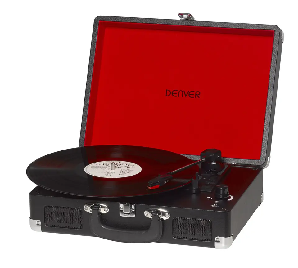 ⁨Gramofon Denver VPL-120 z USB do nagrywania na PC czarny⁩ w sklepie Wasserman.eu