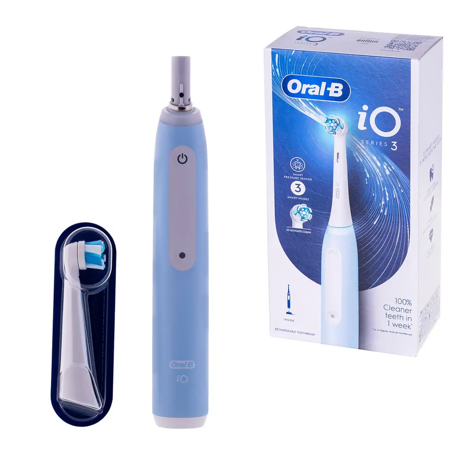⁨Oral-B IOSERIES3ICE electric toothbrush Adult Rotating-oscillating toothbrush Blue⁩ at Wasserman.eu