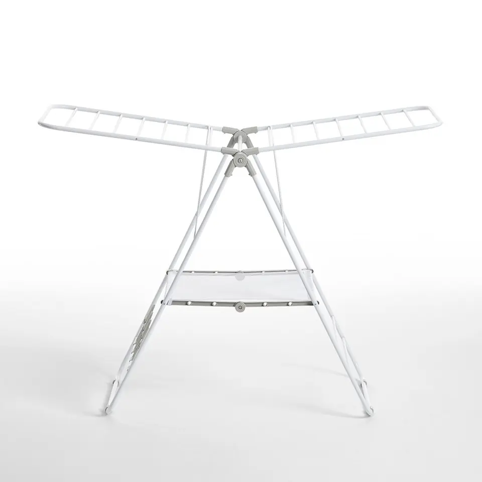 ⁨Rayen Drying Rack with Shoe Holders - 145 x 61 cm, White⁩ at Wasserman.eu