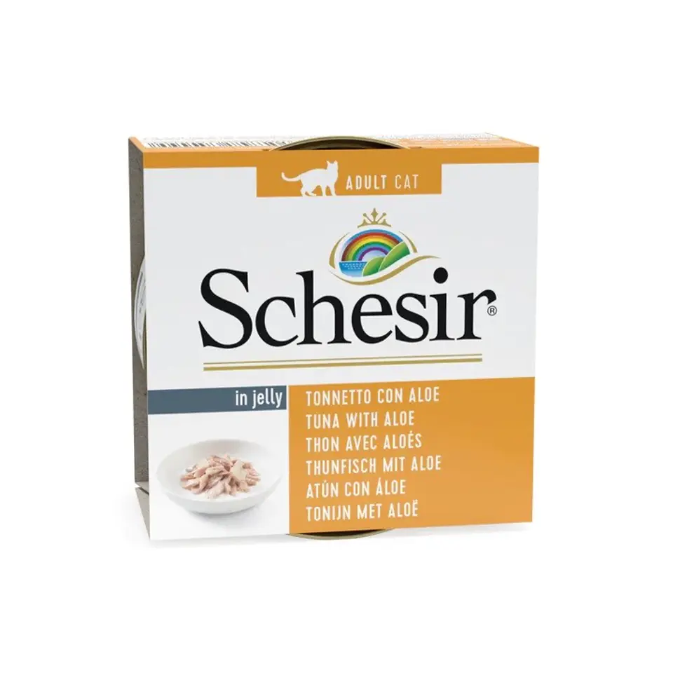 ⁨SCHESIR in jelly Tuna with aloe - wet cat food - 85 g⁩ at Wasserman.eu