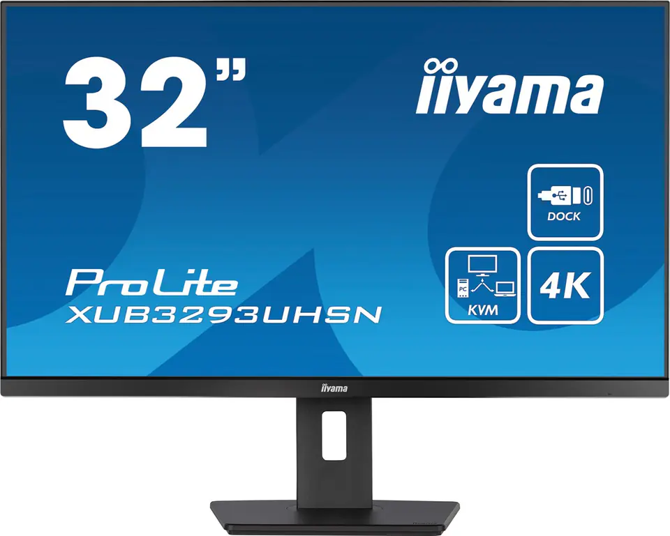 ⁨iiyama ProLite XUB3293UHSN-B5 computer monitor 80 cm (31.5") 3840 x 2160 pixels 4K Ultra HD LCD Black⁩ at Wasserman.eu