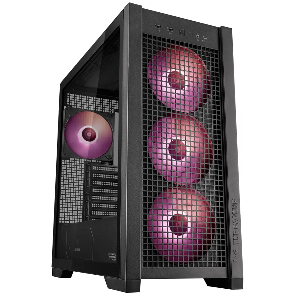 ⁨Obudowa Asus TUF GAMING GT302 TG ARGB BLACK⁩ w sklepie Wasserman.eu