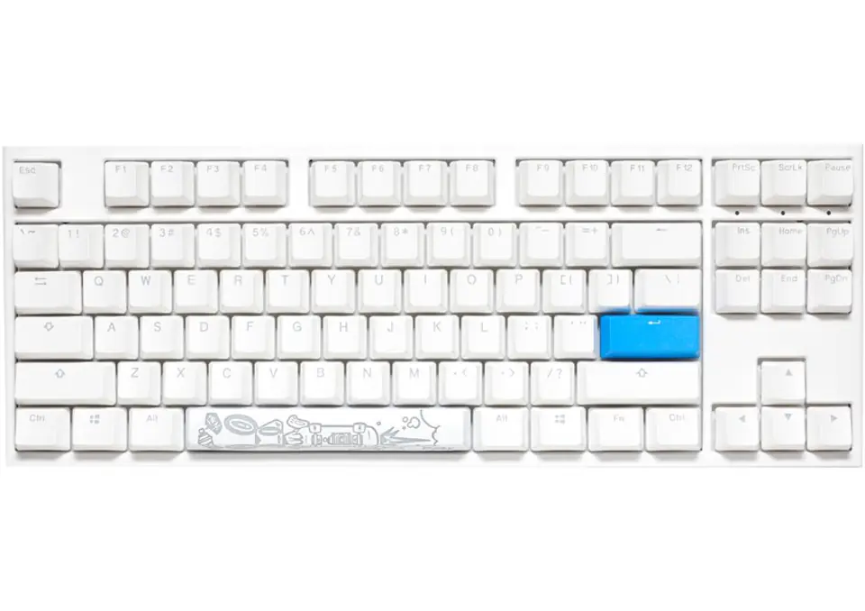 ⁨Klawiatura gamingowa Ducky One 2 TKL PBT, MX-Brown, RGB LED - Biała⁩ w sklepie Wasserman.eu