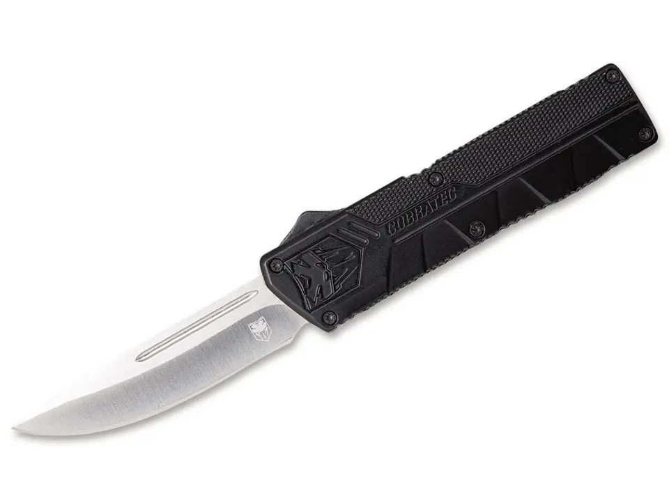 ⁨CobraTec Lightweight Black OTF Knife⁩ at Wasserman.eu