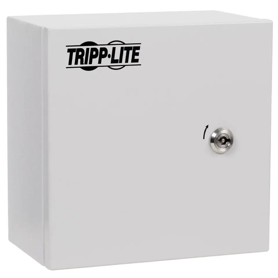 ⁨Tripp Lite SRIN4101010 SmartRack Outdoor Industrial Enclosure with Lock - NEMA 4, Surface Mount, Metal Construction, 10 x 10 x 10 in., Gray⁩ at Wasserman.eu