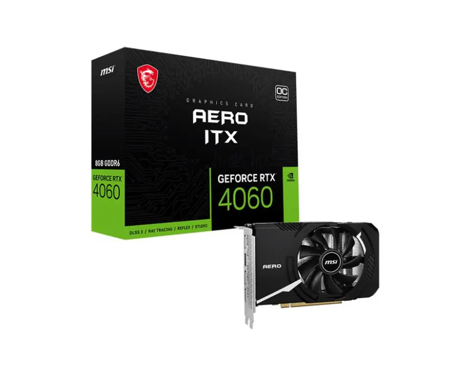 ⁨MSI AERO GeForce RTX 4060 ITX 8G OC NVIDIA 8 GB GDDR6⁩ at Wasserman.eu