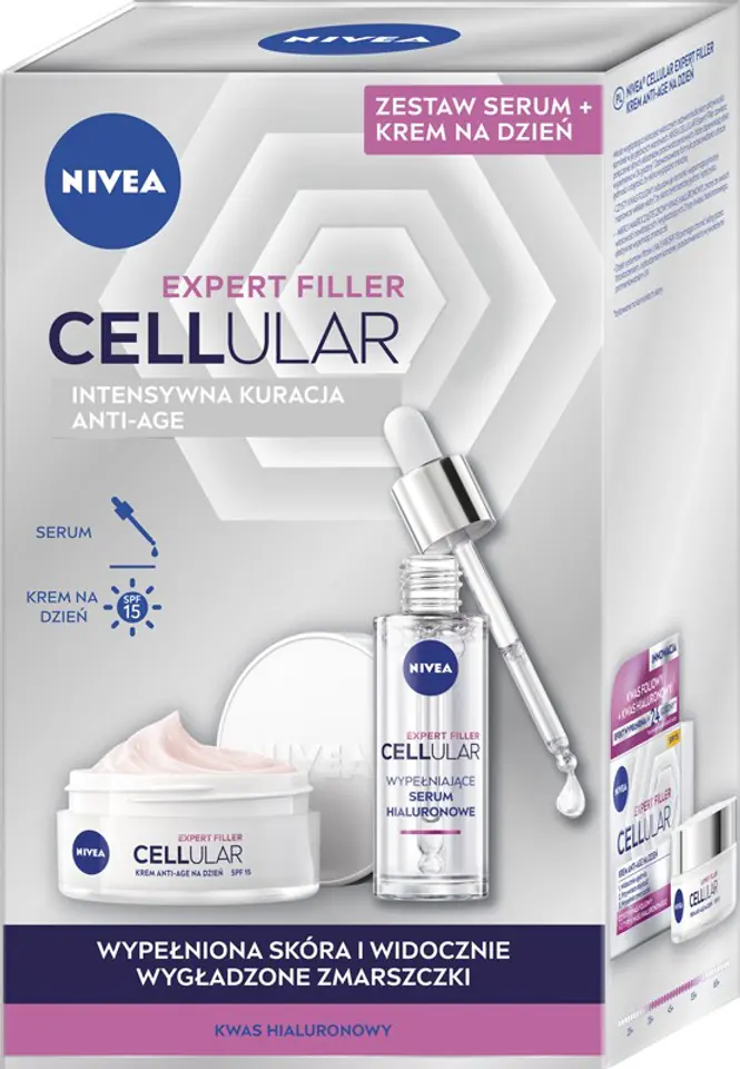 ⁨NIVEA Zestaw Duo Expert Filler Krem na dzień + serum⁩ w sklepie Wasserman.eu