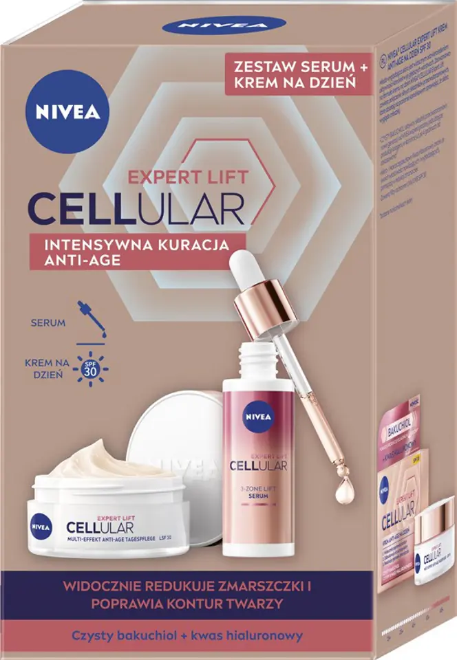 ⁨NIVEA Zestaw Duo  Expert Lift Krem dzień na dzień + serum⁩ w sklepie Wasserman.eu