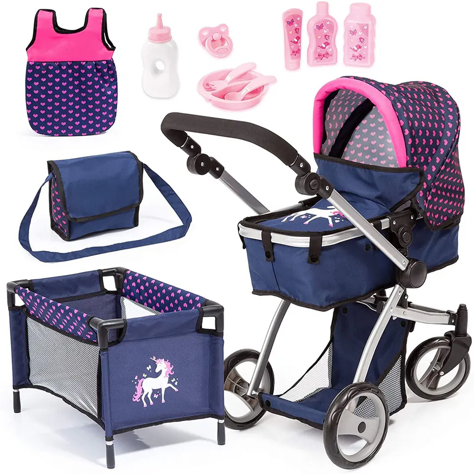 ⁨BAYER DOLL PRAM, COMBI COT MEGA SET 18354AC⁩ at Wasserman.eu