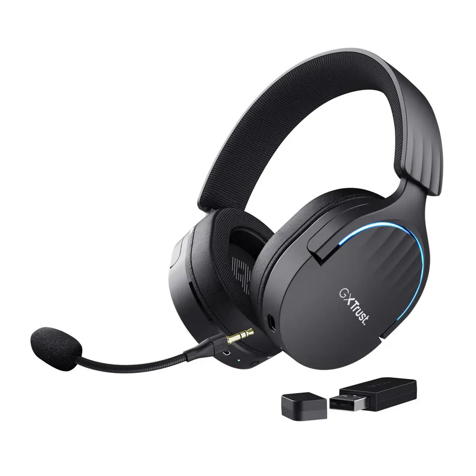 ⁨Trust GXT 491 Fayzo Headset Wired & Wireless Head-band Gaming USB Type-C Bluetooth Black⁩ at Wasserman.eu