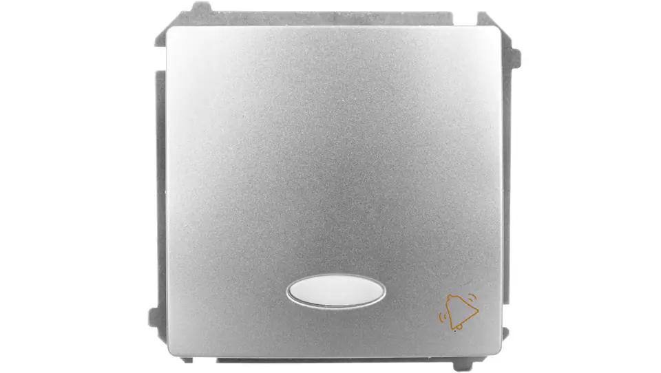 ⁨Simon Basic Doorbell button with backlight 10AX 250V screw terminals silver matt BMD1L.01/43⁩ at Wasserman.eu