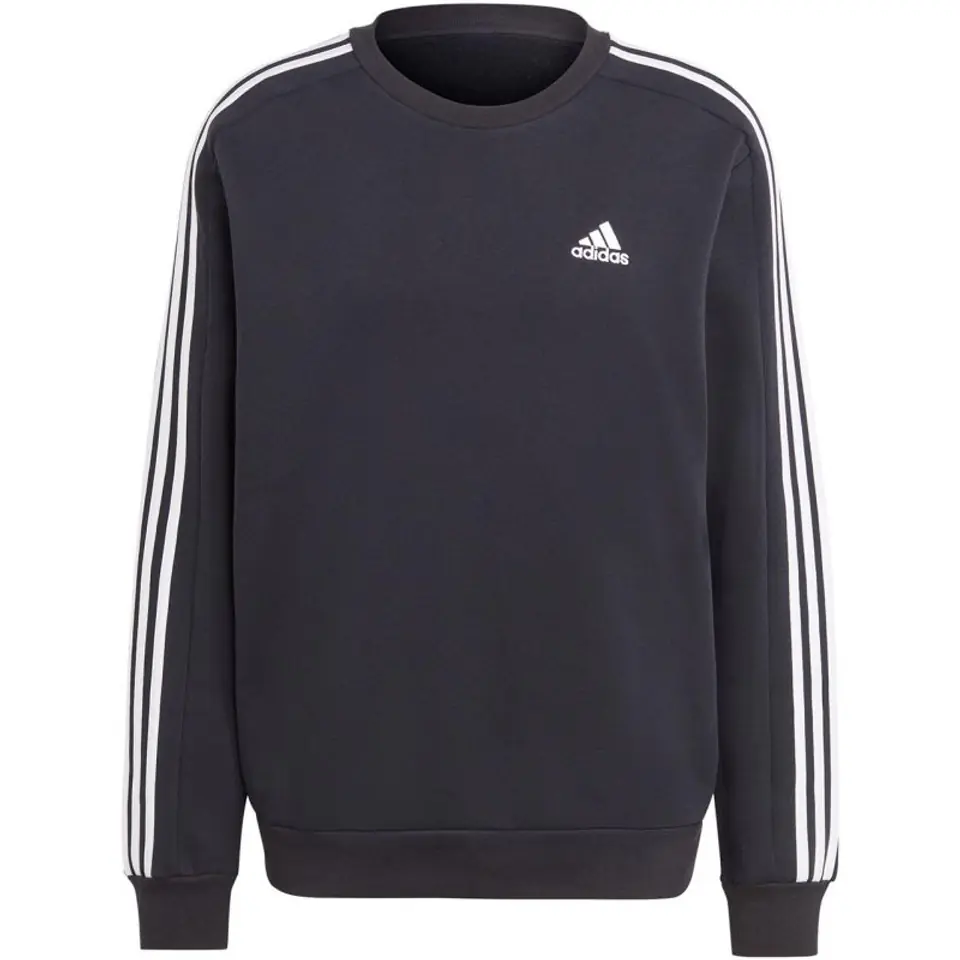 ⁨Bluza adidas Essentials Fleece 3-Stripes M (kolor Czarny, rozmiar S)⁩ w sklepie Wasserman.eu
