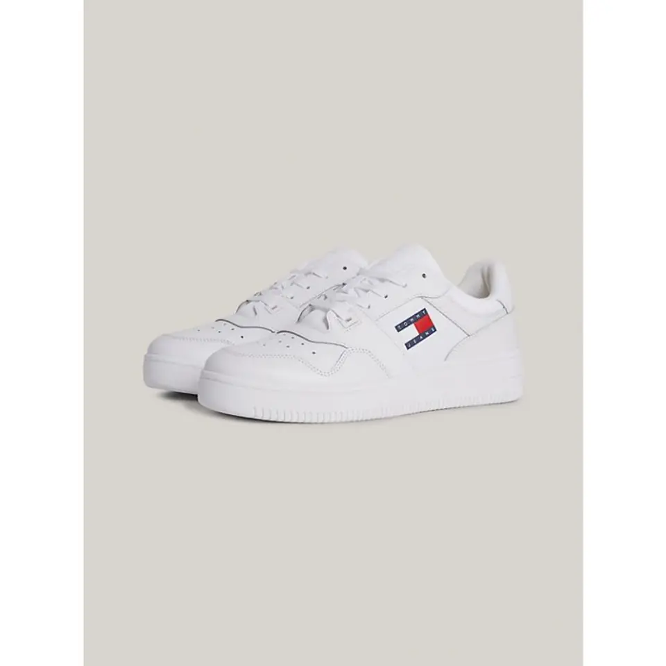 ⁨Buty Tommy Hilfiger Retro Basket Ess M (kolor Biały, rozmiar 41)⁩ w sklepie Wasserman.eu