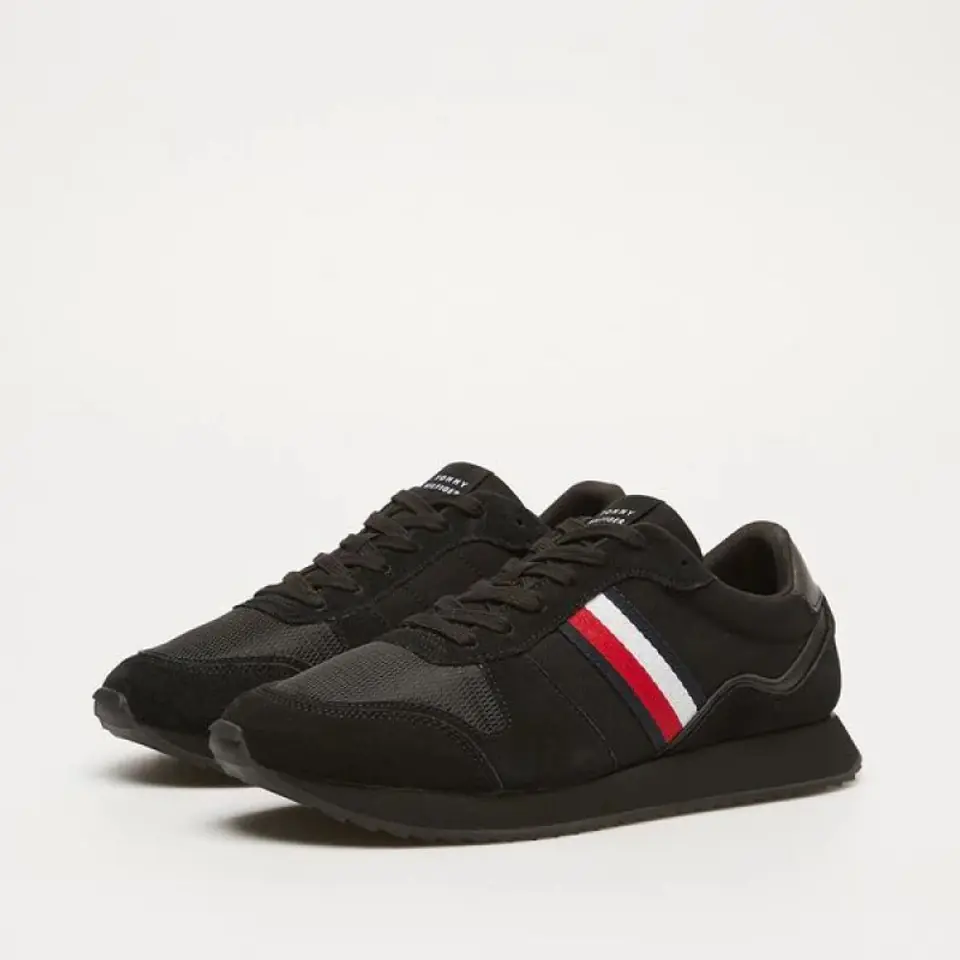 ⁨Buty Tommy Hilfiger Hi Vulc Low Stripes Mesh M (kolor Czarny, rozmiar 41)⁩ w sklepie Wasserman.eu