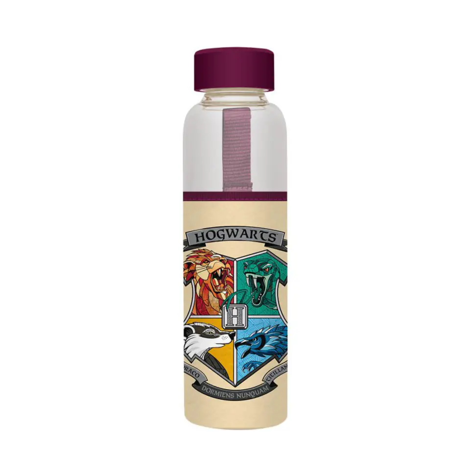 ⁨Harry Potter - Butelka na wodę ze szkła 500 ml (Hogwarts)⁩ w sklepie Wasserman.eu