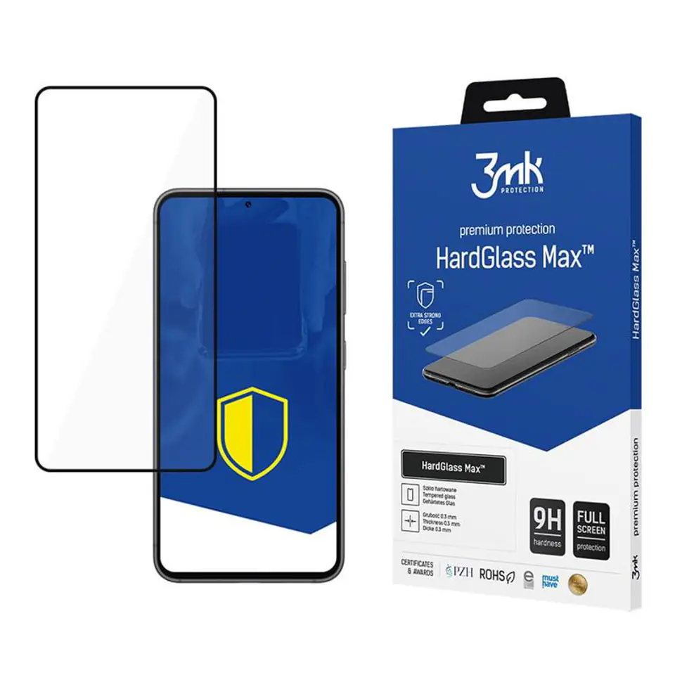 ⁨3mk HardGlass Max - Szkło hartowane do Samsung Galaxy S24 FE (Czarny)⁩ w sklepie Wasserman.eu