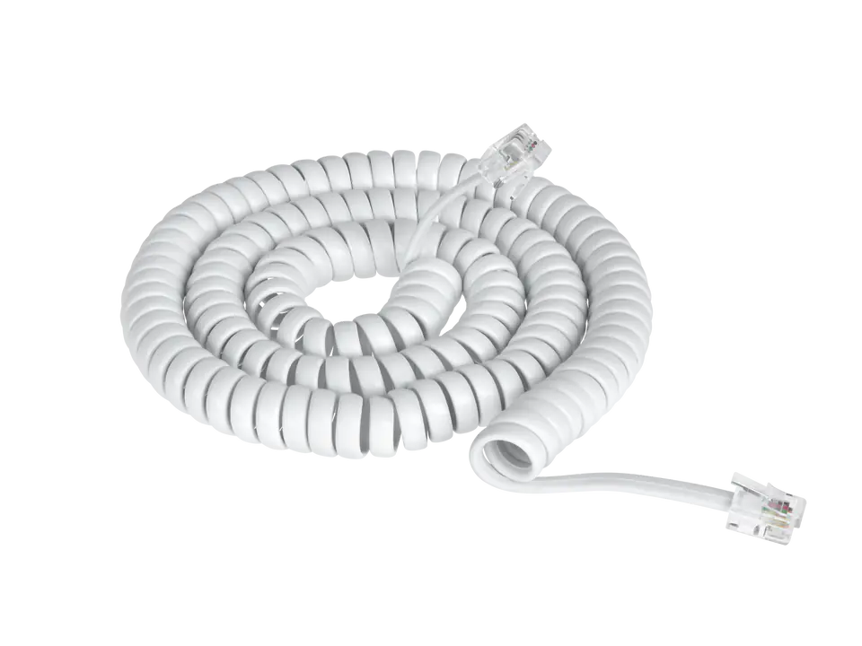 ⁨TEL0032F-2,1 Telephone connection 7 ft white⁩ at Wasserman.eu