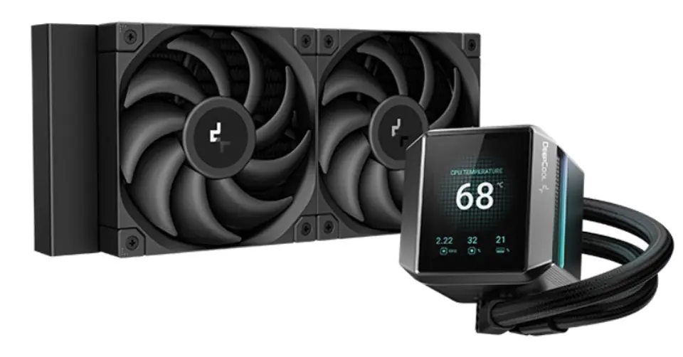 ⁨DeepCool MYSTIQUE 240 Processor All-in-one liquid cooler 12 cm Black 1 pc(s)⁩ at Wasserman.eu