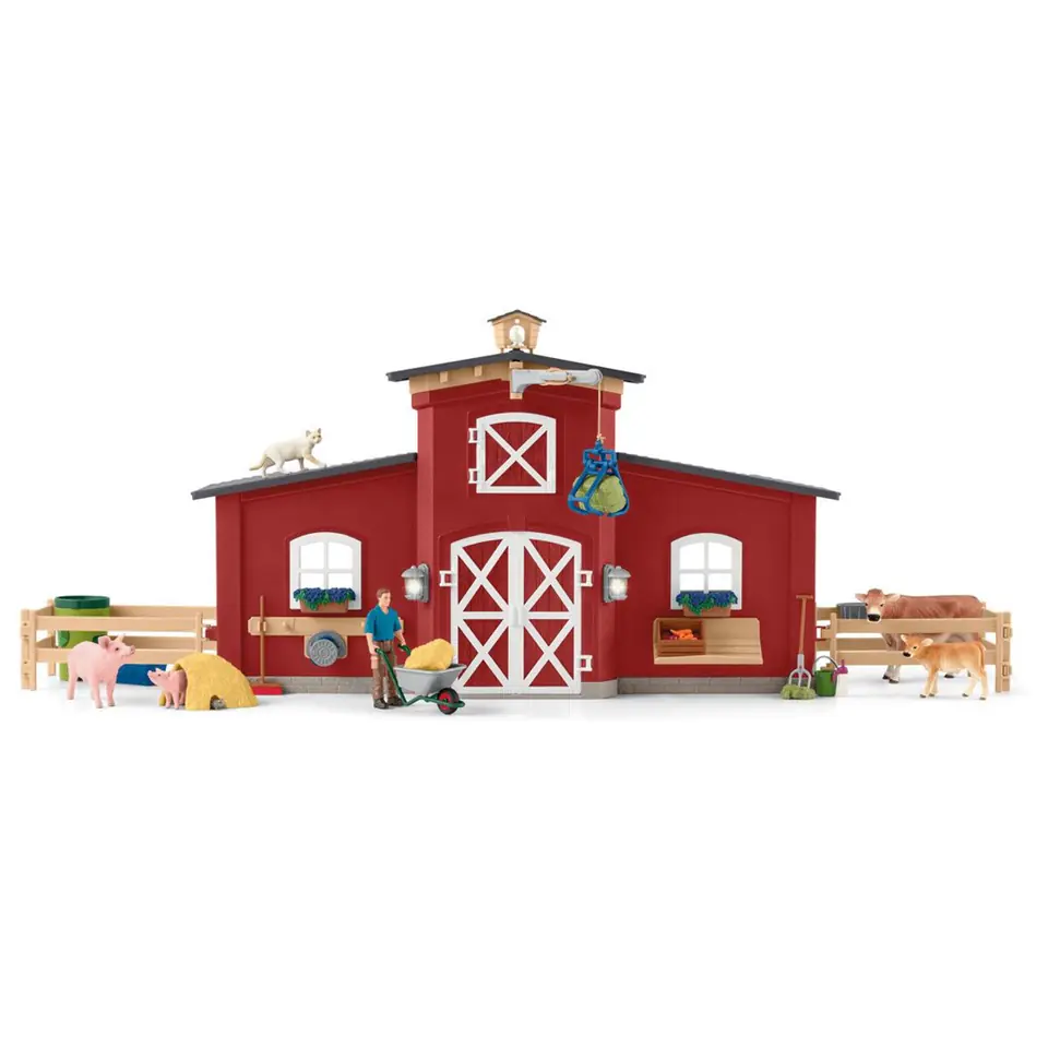 ⁨Schleich 42606 Duża stodoła ze zwierzętami i akcesoriami⁩ w sklepie Wasserman.eu