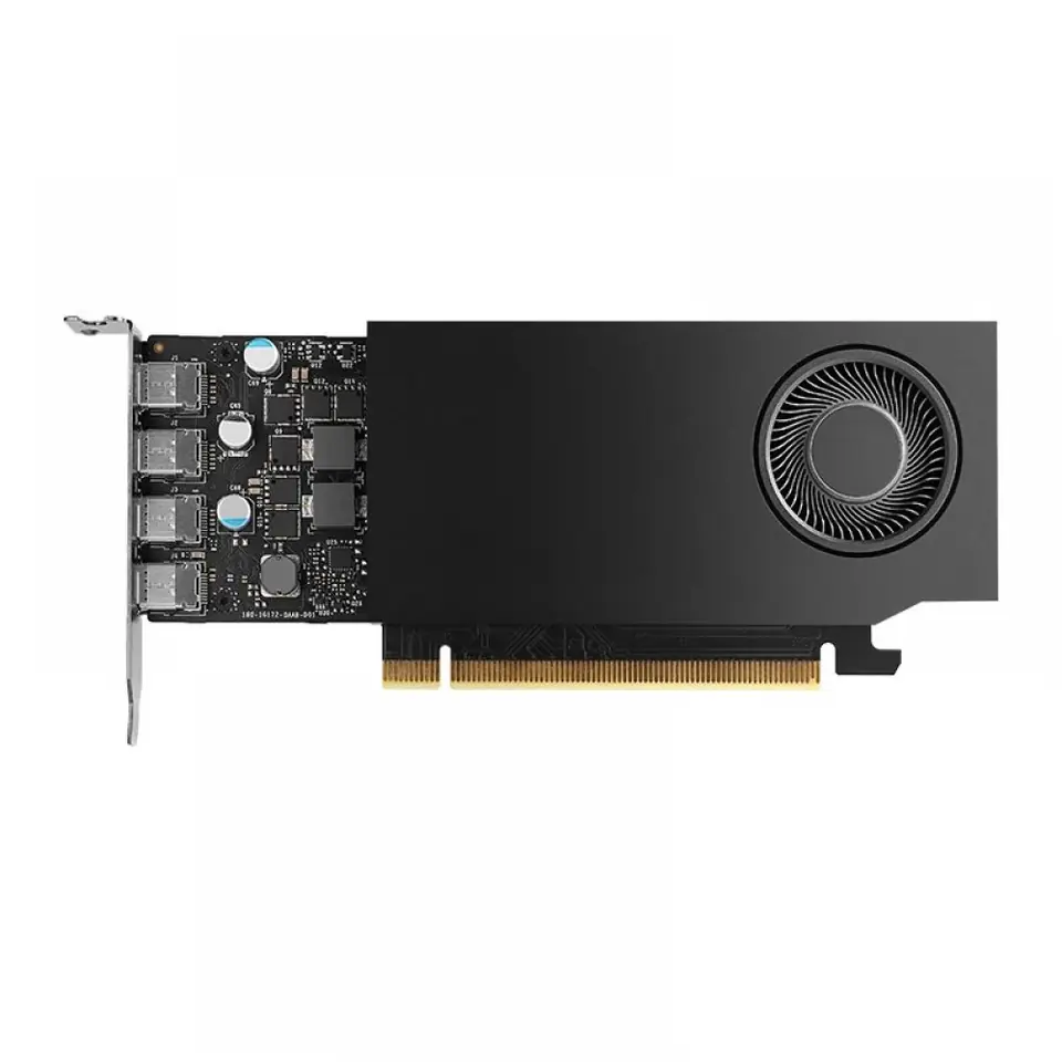 ⁨PNY NVIDIA A1000 8GB GDDR6 128-bit, Low Profile, PCIe 4.0 x8, Single slot, 4 x Mini DisplayPort 1.4a, 50W, LP bracket, 4 x mDP to DP adapter, retial⁩ w sklepie Wasserman.eu