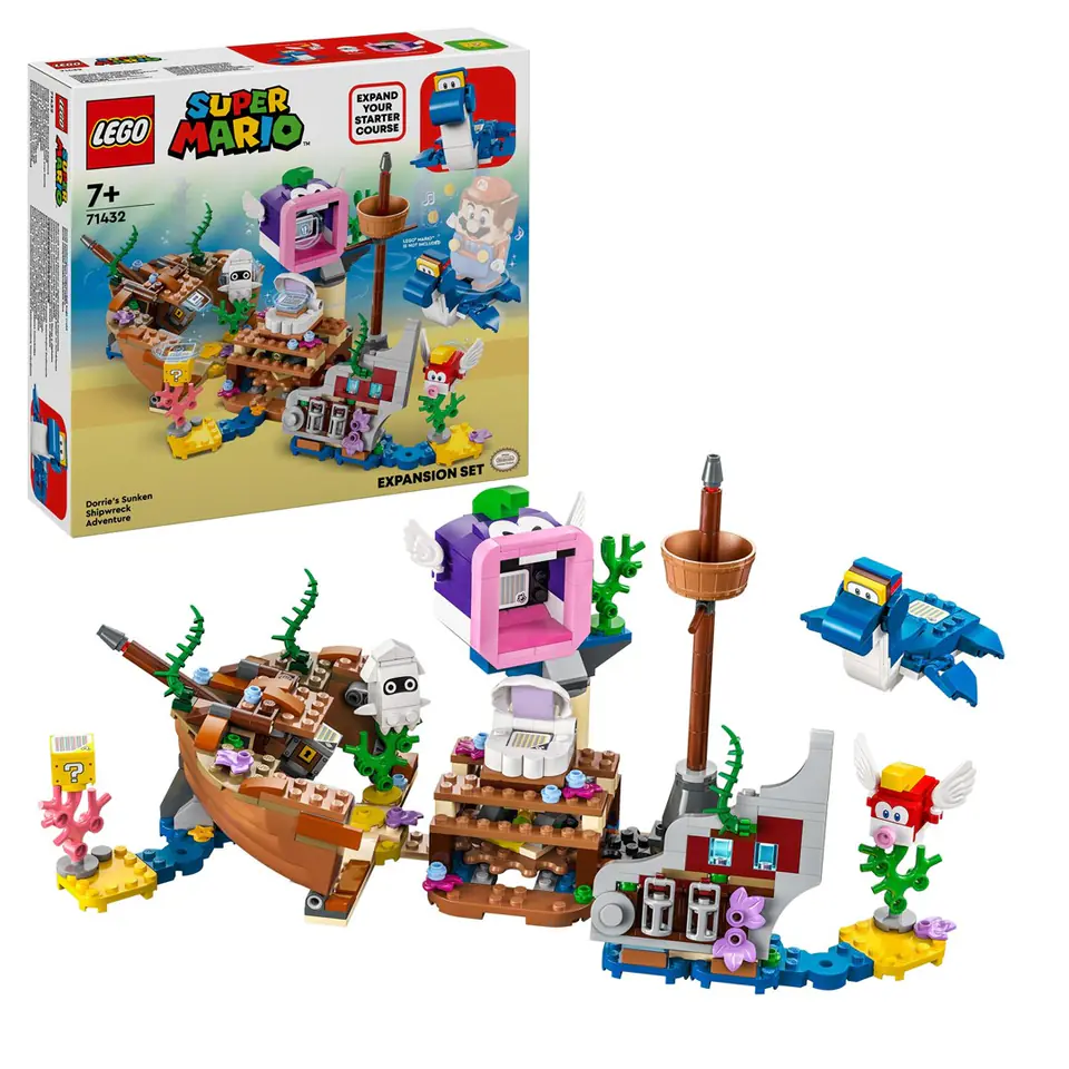 ⁨LEGO SUPER MARIO 71432 ZESTAW ROZSZERZAJĄCY - PRZYGODA DORRIEGO WE WRAKU⁩ w sklepie Wasserman.eu