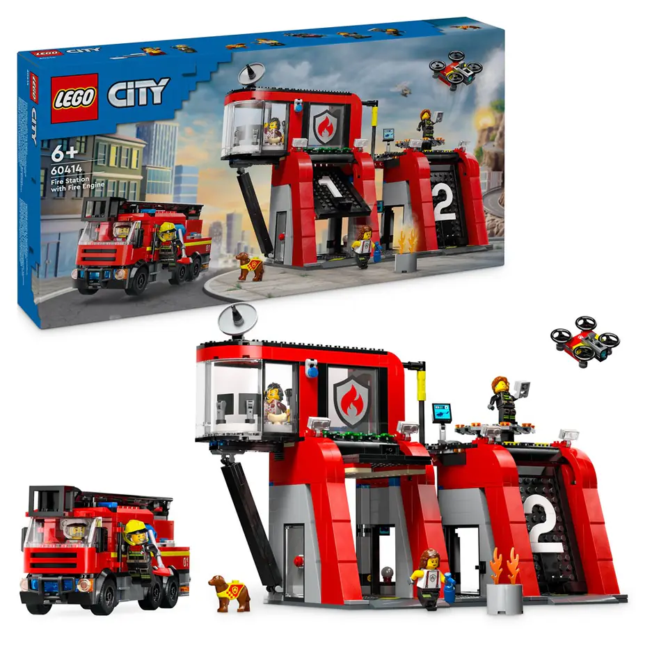 ⁨LEGO CITY 60414 FIRE STATION WITH FIRE TRUCK⁩ at Wasserman.eu