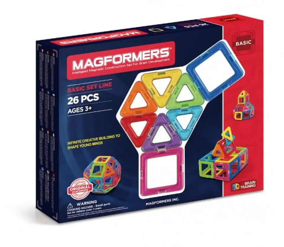 ⁨MAGFORMERS 005-30877 BASIC SET LINE - 26 ELEMENTÓW⁩ w sklepie Wasserman.eu