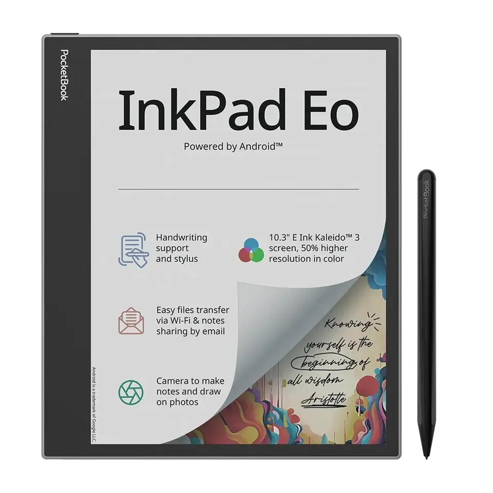 ⁨Ebook PocketBook InkPad Eo 10.3” E-Ink Kaleido 3 64GB WI-FI Mist Gray⁩ at Wasserman.eu