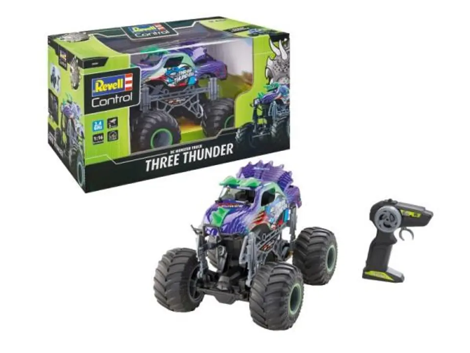 ⁨REVELL 24556 Auto na radio Dino Monster Truck "Three Thunder"⁩ w sklepie Wasserman.eu