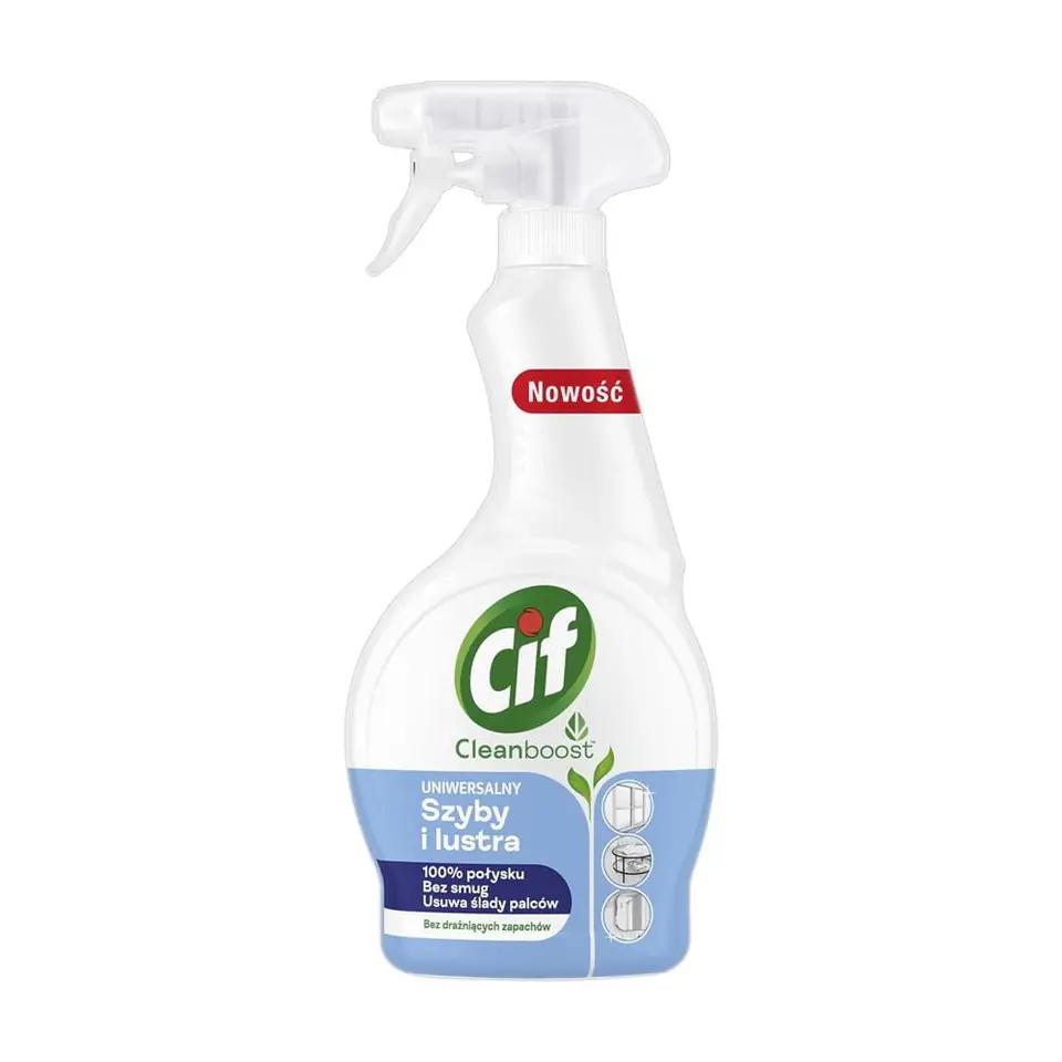 ⁨CIF Cleanboost Uniwersalny spray do szyb i luster 500 ml⁩ w sklepie Wasserman.eu