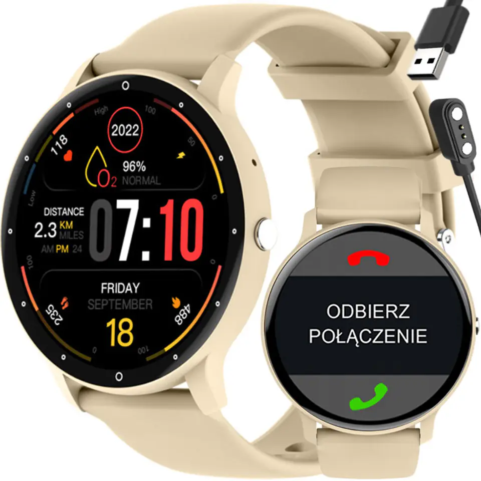 ⁨SMARTWATCH UNISEX Rubicon RNCF16 - BLUETOOTH CALL, TRENING GOOGLE FIT (sr058a)⁩ w sklepie Wasserman.eu