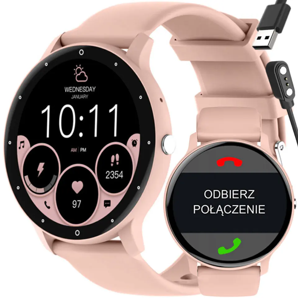SMARTWATCH UNISEX Rubicon RNCF16 - BLUETOOTH CALL, TRENING GOOGLE FIT (sr058d) w sklepie Wasserman.eu