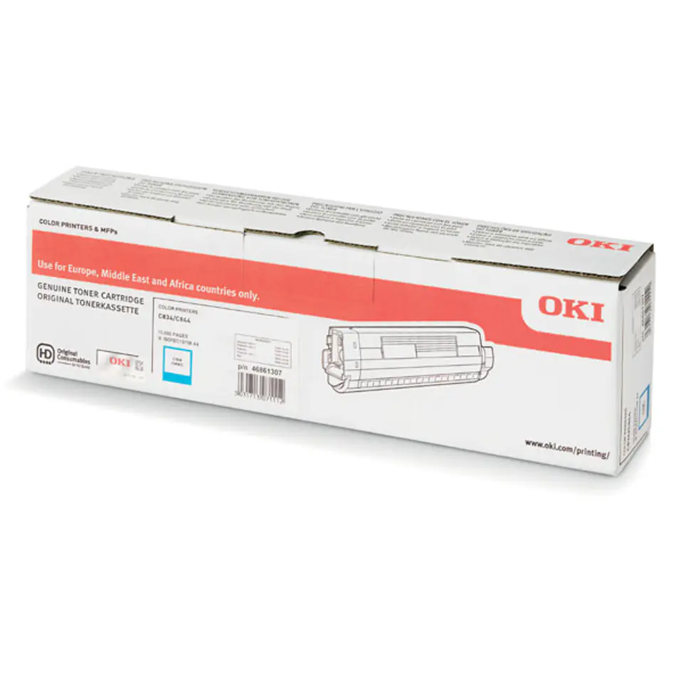 OKI oryginalny toner 46861307, cyan, 10000s w sklepie Wasserman.eu