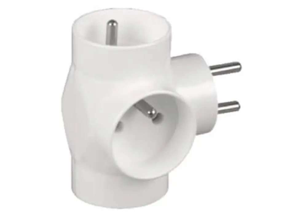 ⁨Rozgałęźnik na 3 gniazdka +Z, złodziejka R-31 80011⁩ w sklepie Wasserman.eu