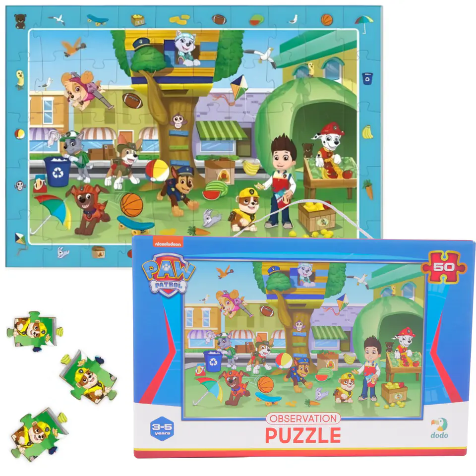 ⁨Puzzle obserwacyjne Paw Psi Patrol Zestaw Do Układania Układanka 50 Element⁩ w sklepie Wasserman.eu